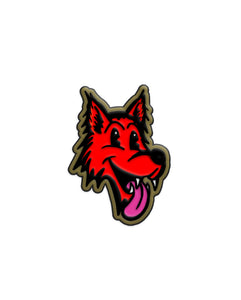 Red Wold Enamel Pin